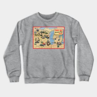 Tommy's Travel Map Crewneck Sweatshirt